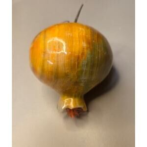 Vintage Italian Marble Pomegranate Carved. MCM Decor